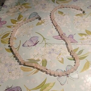 Elegant Pink Beaded Necklace